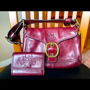 Coach purse and matching wallet